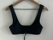 Aerie Black Padded Bikini Top Scoop Style Swim Separate Large