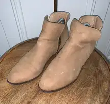 Splendid Women's‎ Brown Ankle Booties Low Block Heel Side Zipper Casual Size 10