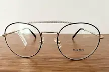 Miu miu VMU 51 R black gold optical frames glasses