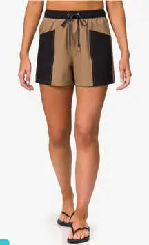 REEF Women's Coast Elastic Waist Short Lead Grey Caviar Athletic Size Large