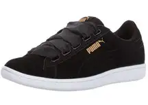 Puma Women's Vikky Ribbon Black& White Sneaker