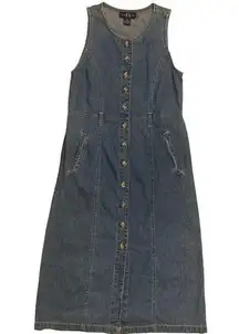 Y2k denim maxi dress