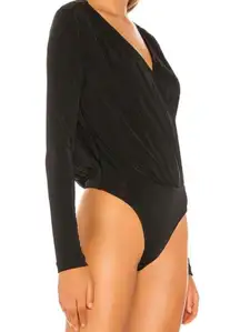 Intimately Free People Black Long Sleeve Turnt Bodysuit Size L