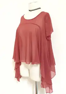 Sheer Draped Boho Top