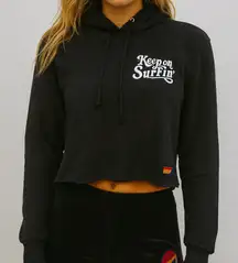 Aviator nation keep on surfin’ grey cropped hoodie
