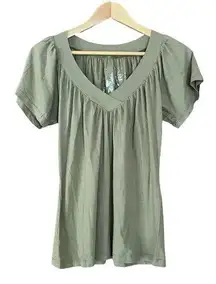 Da Nang Short Sleeve V-Neck Cotton T Shirt Size XS NEW