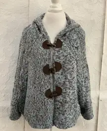 BCDG MAXAZRIA Hooded Cape cozy Poncho Sweater