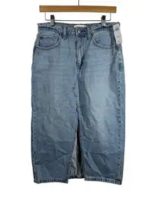 Abercrombie & Fitch Taille Haute Denim Skirt Women 28/6 NWT Blue HighRise Spring