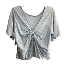 New York & Company Knit Top Sz M Powder Blue NWT