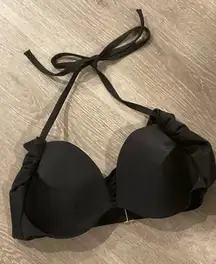 Women’s‎ Black Bikini Top 34D Victoria’s Secret Tie Swimwear Swimsuit Bow