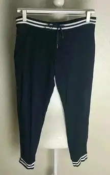 Beyond‎ Yoga - Lounge Around Black Striped Hem Joggers