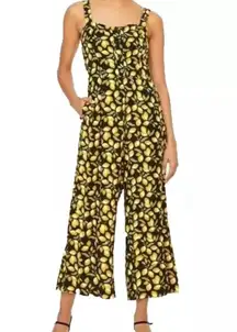 LOFT Outlet‎ Lemons Graphic Print Cropped Wide Leg Tank Jumpsuit Women's N