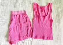 Skims tank & short Pink Sugar set