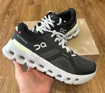 ON CLOUDRUNNER black running athletic training lace up shoes sneakers sz 9 new