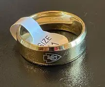 Gold stainless steel Kansas City chiefs ring