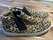 Coconuts by Matisse Brown Calf Hair Animal Print Harlan Hi-Top Sneakers 8.5M