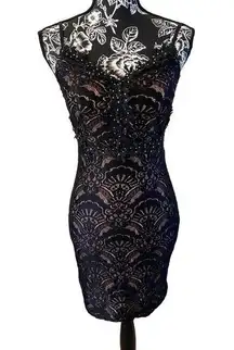 Nwot City Studio Fitted Lace Black Dress Formal Career Workwear