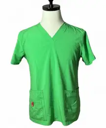 Carhartt Force Bright‎ Green V Neck Scrub Top Medical Uniform