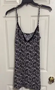 Black and White Patterned Slip pijama