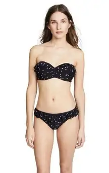 Kate Spade Anna Maria Island Black & Pink Polka Dot Bikini Size Medium NWT