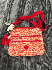 Kipling Pink Leopard Print Crossbody Bag