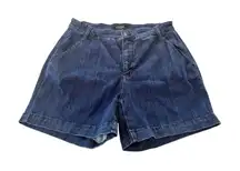 Judy Blue Women's High Rise Denim Trouser Fit Shorts Dark Wash Size 1XL Stretch