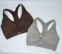 Gymshark x Whitney Simmons V3 Twist Front Mesh Athletic Sports Bra x2 Size Med