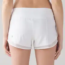 LULULEMON Mind Over Miles Short White Mesh Mid-Rise MR Shorts Hotty Speed VEUC