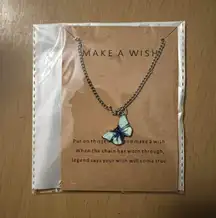 Make A Wish Butterfly Necklace Silver