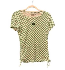 Mighty Fine Women's XL Checkerboard Shamrock T-Shirt Multicolor Casual
