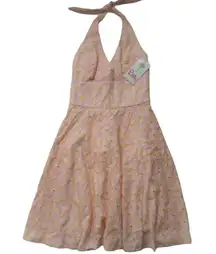 NWT Lilly Pulitzer Willa in Pineapple Bougainvilla Eyelet Halter Midi Dress 4