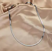 NEW Herringbone Stainless Silver necklace 
