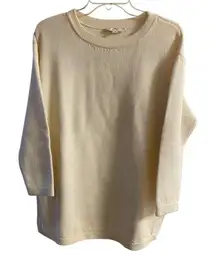 St. John ivory crewneck pullover sweater vintage made in USA Medium