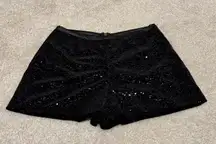 Sparkly Black Shorts Size M