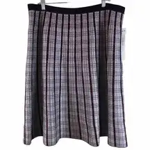 Carole Wren Skirt Sz XL Gray Red Plaid Retro Y2K Dark Academia School Girl Goth