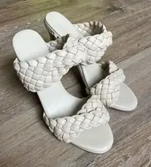 Tony Bianca Kimberley Braided Sandal Heel in Stone