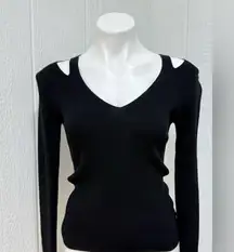 Express Black Ribbed Knit Sweater