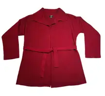 Alfani Wool Blend Knit Open Front Cardigan with Waist Tie Size Petite Small Cozy