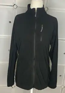 Black Diamond Black Full Zip Fleece Jacket Size Medium