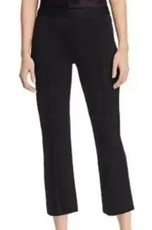 Alice + Olivia Michiko Pintuck Crop Flare Pants Black Women’s Size 4