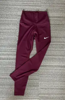 Nike Maroon  Dri-Fit Leggings