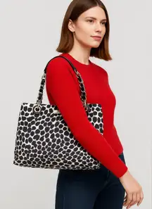 Kate Spade Lindenwood Elena Ocelot Print Tote with Storybook Lining