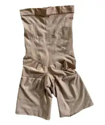 Spanx Cream Power Series High Waisted Mid Thigh Shapewear Short Size Medium