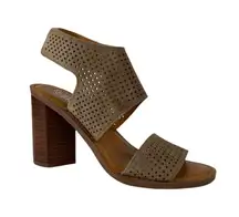 Taupe Suede Heeled Sandals