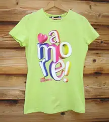 NWT Love Moschino Amore Stretch T Shirt Top