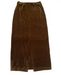 Vintage 90s Tiramisu Velvet Maxi Skirt