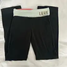 Y2K PINK Victoria's Secret Foldable Waist Flare Yoga Pants