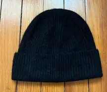 NWT J. Crew Black 100% Cashmere Beanie