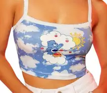 SheIn  x Carebears Graphic Print Ribbed Cropped Cami Top