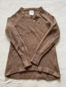 Abercrombie & Fitch Sweater Women's Size Medium Zipper Brown‎ Long sleeve